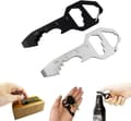 2 Pieces - Black - Silver - 6 - 1 - Small - Multi-tool Keychain - Survival - Keychain Gadget - Multi-tool Bottle Opener
