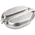 Miniatyrbillede 5 af 5: Militær Mess Kit i rustfrit stål, bakke og stegepande Bærbar sæt