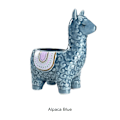 Miniatyrbillede 3 af 5: 1/2/3 Dyreformede Krukker - Smukke og holdbare keramiske blomsterpotter Alpaca blå 1 Pc Alpaca blue