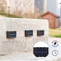 Miniatyrbillede 4 af 5: Solar væglampe udendørs vandtæt op og ned lysende lys i 10led varm hvid 1 stk