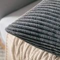 Miniatyrbilde 3 av 5: Pakke med 2 Manchester Mjuk Soild Dekorativt firkantet putetrekk Sett Putetrekk Putevar for sofa soverom bil 24 x 24 tommer Grå