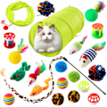 Miniatyrbild 1 av 5: Katt- och kattungeleksaker 21 st interaktiva inomhusleksaker Bulk Ball Toy Bells Mus