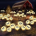 Miniatyrbild 1 av 4: 2 st 8 LED Spöklika Halloween-lampor, Vattentäta Svingande Solträdgårdslampor Varmvit Varm vit Varm vit