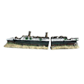 Miniatyrbild 3 av 5: Akvariumdekoration Sjunkande Titanic-modell Skeppsbrottsprydnader N ferrous OneSize