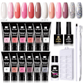 Miniatyrbild 1 av 4: Nagelförlängningsgelset Naglar Nagelkit Nagelfärgsgel med toppbaslack Naglar Set/ Kit Nagelmanikyr Salongset E