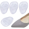 Pikkukuva 1 / 5: 2 par (transparent) Framfotsdyna, halva innersulor Plantar Pad, framfots silikon halvsula för kvinnor Bär skor med hög klack