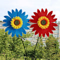 Miniatyrbilde 3 av 5: Solsikke vindmøller Vindspinner for hagen DIY Kids Utendørs Orange one size