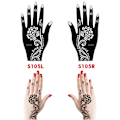 Miniatyrbild 4 av 5: 2-delad Henna-mall Tillfällig Handtatuering Kroppskonst S103 SQBB