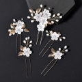 Miniatyrbilde 2 av 2: Bryllupshårblomster hårkam perle brud bryllupssmykker 1#