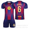 Miniatyrbillede 7 af 9: 25-26 Barcelona hjemmebane børnefodbolduniform 6 Gavi 9 Lewandowski 19 Yamal 8 Pedri trøje Barcelona sæt Størrelse 20 sokker Size 20 socks 20#