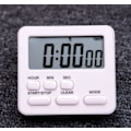 Miniatyrbild 1 av 5: 24-timmars digital kökstimer, stor display, högt alarm, vit