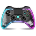 Miniatyrbillede 1 af 4: PS4-controller med 8 farver justerbar LED-belysningsfjernbetjening