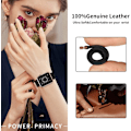 Miniatyrbilde 4 av 5: Apple Watch lærreim, erstatningsreim i ekte lær for Apple Watch Series 9 8 7 6 5 4 3 2 1 & iWatch SE, Ultra (38mm 40mm 41mm, svart) Black