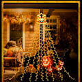 Miniatyrbilde 4 av 7: Vannfalllys, LED-lysslynger utendørs vanntette, Halloween vannfalllys, flerfargede slynger dekorasjonslys juledekorasjon, som