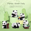 Miniatyrbillede 4 af 5: Panda Byggesæt Mini Panda Byggeklodser Dyr Byggesæt Søde - Byggelegetøj til børn fra 9 år og opefter Menglan Mata Fåglar 430st
