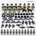 Miniatyrbillede 1 af 5: Militærserie Byggelegetøj 12 Minifigurer