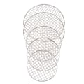 Miniatyrbillede 3 af 5: Runde grillrist i rustfrit stål, rundt gitter, dampnet, udendørs, sølv, 16,5 cm