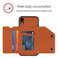 Miniatyrbild 4 av 4: Fodral till iPhone Xr Vintage Läderfodral Bumper - Brun null none