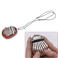 Miniatyrbillede 3 af 5: Mini Kalimba 8 tangenter Tommelfinger Piano Bra lyd Finger Keyboard Mus Brun one size