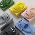 Miniatyrbillede 2 af 5: tofflor haj shark tofflor shark slides barntofflor grå 200 (insida 20cm) 200 (insida 20cm)
