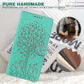 Miniatyrbillede 2 af 5: Kompatibel iPhone 11 Pro Max Etui Læder Cover - Grønt træ og rådyr null none