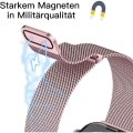 Miniatyrbillede 3 af 5: Guld/rosa 42/44/45 mm metalrem kompatibel med Apple Watch