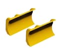 1 par sneplov til Crocs tilbehør, sneplov Croc Charm fastgørelse gul Yellow