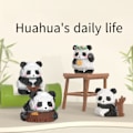 Miniatyrbillede 3 af 5: Panda Byggesæt Mini Panda Byggeklodser Dyr Byggesæt Søde - Byggelegetøj til børn fra 9 år og opefter Menglan Mata Fåglar 430st