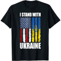 Miniatyrbillede 1 af 2: JAG STÅR MED UKRAINE Støtte Ukraine T-shirts zdq