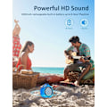 Pikkukuva 4 / 5: Vedenkestävä Bluetooth-kaiutin ulkokäyttöön, Langaton kannettava mini-suihku- ja matkakaiutin subwooferilla, Parannettu basso, Sisäänrakennettu mikrofoni Blue