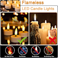 Miniatyrbillede 2 af 5: 12 stk. LED-varmeljus, flammefri lys, der flimrer med timer til julefest, festivaldekoration