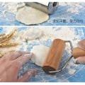 Miniatyrbillede 4 af 5: Lille kavel, trædegrulle, non-stick pizzavals, dejbakarrulle woodendouble-ended