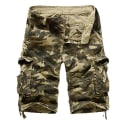 Pikkukuva 2 / 3: Herrasmies shortsit Multi Pocket Cargo Housut Löysä Casual Khaki 3XL zdq