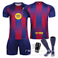 Miniatyrbillede 6 af 9: 25-26 Barcelona hjemmebane børnefodbolduniform 6 Gavi 9 Lewandowski 19 Yamal 8 Pedri trøje Barcelona sæt Størrelse 10 sokker Size 10 socks 18#