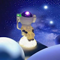 Miniatyrbilde 1 av 5: Astronaut Galaxy Projektor, Nattlampe Projektor Stjerneprojektor med Høyttaler/Nebulajustering/Timer/Spille Musikk (med Bluetooth)