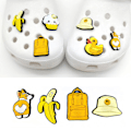 Miniatyrbillede 5 af 5: 10 stk. Gul serie Croc Charms skodekoration til Clog sandaler sko tilbehør