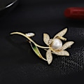 Miniatyrbild 5 av 5: Moderiktigt lyx narcissus corsage koppar mikro inläggningar växt brosch dam kläder accessoarer zdq
