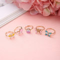 Miniatyrbild 4 av 5: CDQ 36st tecknade barnringar Candy Bow Form Ring Set A