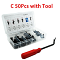 Miniatyrbillede 1 af 7: Auto Fastener Clip Blandet Bilkarosseri Push Retainer Pin Rivet Kofanger Dørbeklædning Panel Fastener Kit Bil Clips Box eller Pose emballage C 50Pcs with Tool