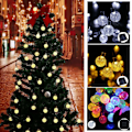 Miniatyrbild 3 av 5: 20 30 50 LED-slingor Utomhus Solar Garden Bröllopsfest F Gul 6.5M30LED