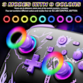 Miniatyrbilde 3 av 7: Kontroller for Nintendo Switch/OLED/Lite, Trådløs Pro Switch-kontroller med LED-joystick/Bevegelse/Vibrasjon/Turbo/Vekking