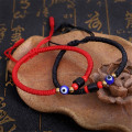 Miniatyrbilde 5 av 5: Heyone Rød/Svart Evil Eye-armbånd for kvinner Menn Tenåringer Jenter Gutter Håndvevde tibetanske buddhistiske armbånd for beskyttelse og lykke til