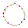 Miniatyrbilde 5 av 5: 100 stk Jordbær frukt Polymer Leire Farge Blandet 10MM DIY-perler