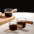 Miniatyrbild 3 av 5: Multifunktionell smakskål kaffe mini mjölkkopp Handritad s?s transparent 80ml