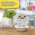 Miniatyrbillede 5 af 5: Mini Positiv Kartoffel, Sød Uld Sjov Strikket Positiv Kartoffel, Positive Gaver Sjov Gave Positiv Kartoffel A