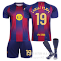 Miniatyrbillede 1 af 9: 25-26 Barcelona hjemmebane børnefodbolduniform 6 Gavi 9 Lewandowski 19 Yamal 8 Pedri trøje Barcelona sæt Størrelse 19 sokker Size 19 socks 16#