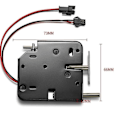 Miniatyrbilde 3 av 3: 2x 12V 2A Intelligent Elektronisk Styrt Elektromagnetisk Lås, Skåplås, Adgangskontroll S -gt