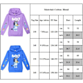 Miniatyrbilde 3 av 3: Bluey Barn Genser for Jenter og Gutter - Avslappet Hoodie - Rosa 130cm