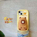 Miniatyrbild 5 av 7: iPhone Skyddsfodral, Sött 3D Kawaii Mobilskal med Roliga Capybara-bubblor, Tecknat Skal med Nyckelring, Tillverkat av Mjuk Silikongel iPhone14PRO MAX