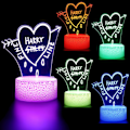 Miniatyrbillede 5 af 5: 3D Harry & Styles Natlys Illusion LED-lampe med fjernbetjening